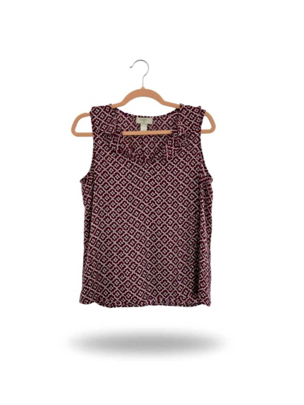 Summer ready Sleeveless top - LOFT OUTLET size Sm Petite - Mauve Black & White